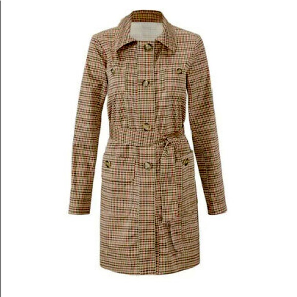 CAbi Jackets & Blazers - CABI houndstooth trench coat